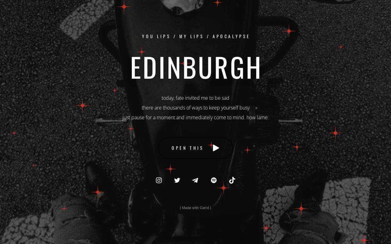 Carrd profile picture for @edinburgh